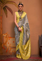 Multicolor Handloom Silk Saree With  Jacquard Woven Work