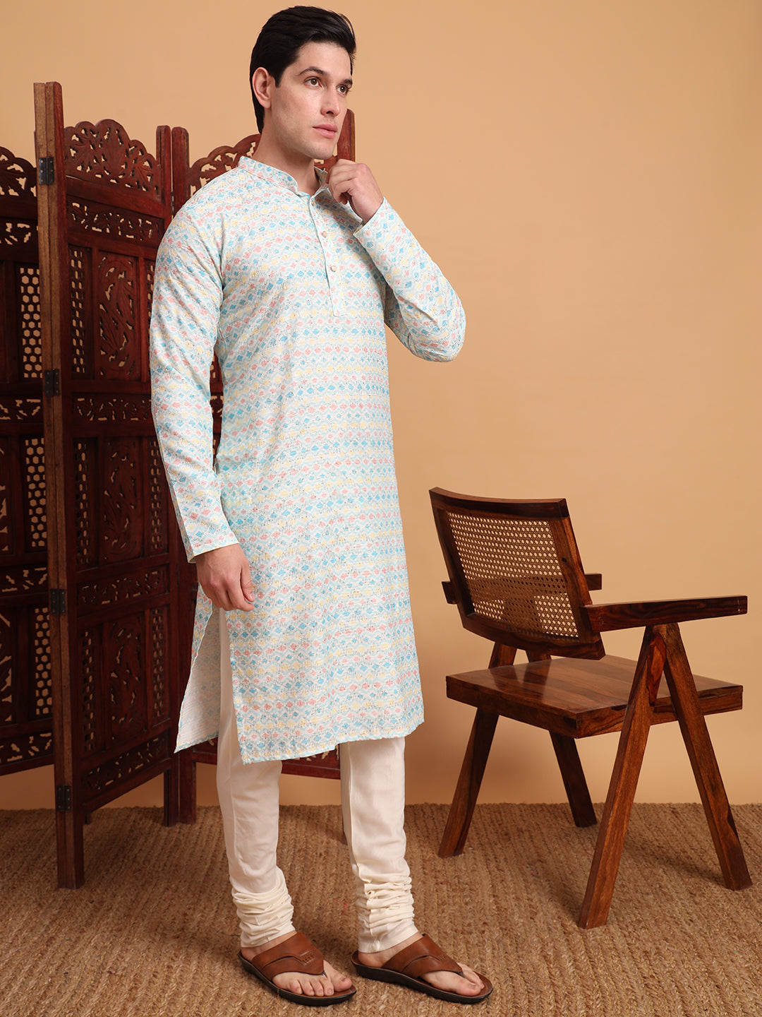Multicolor Smart Printed Festive Wear Kurta