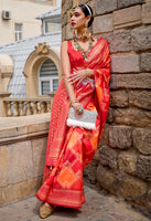 Multicolor Superior Silk Saree With Jacquard Woven