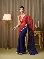 Navy Blue Chiffon Fancy Designer Bollywood Party Saree