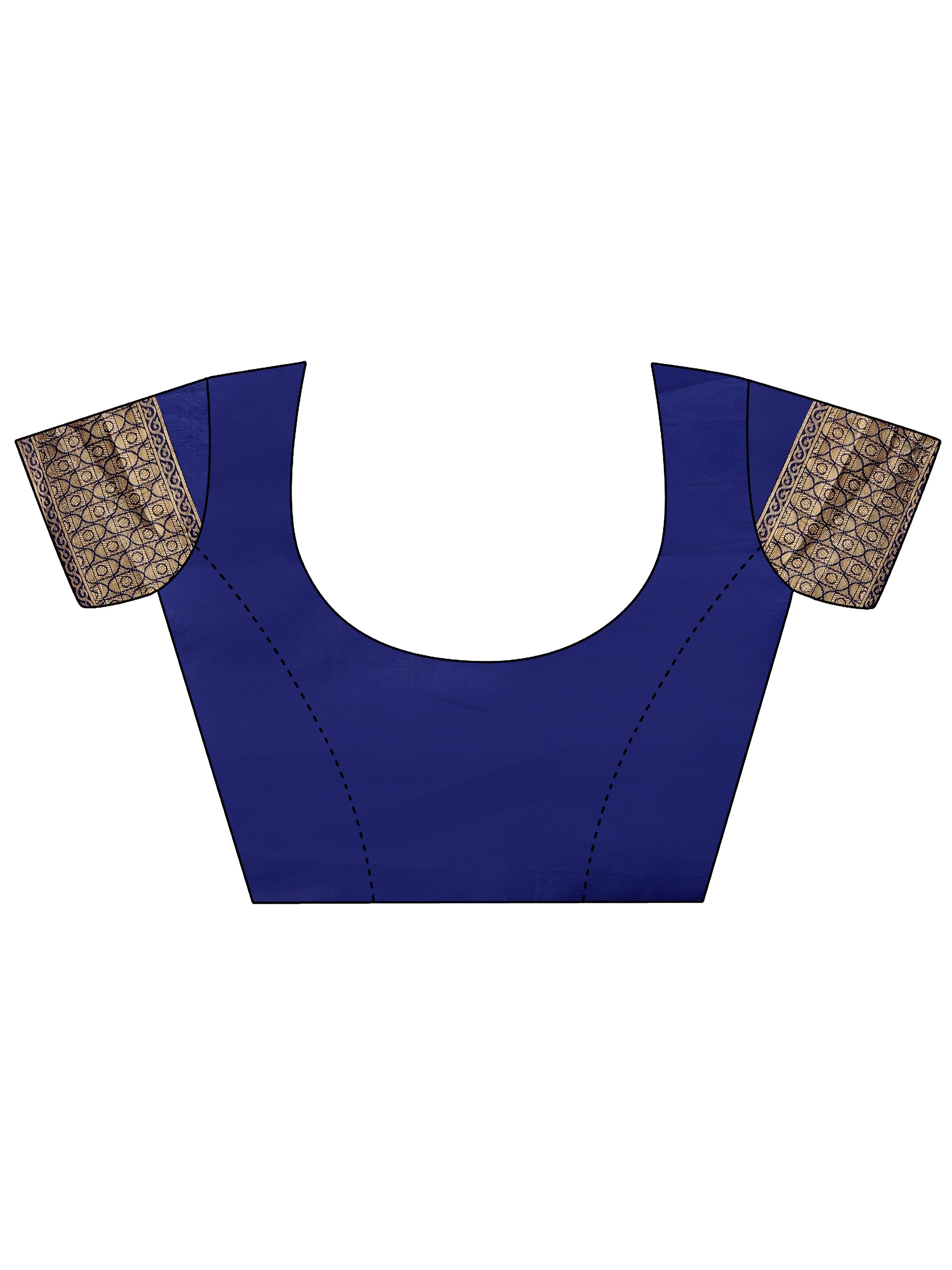 Navy Blue Lichi Silk Woven Designer Girlie Partywear Saree