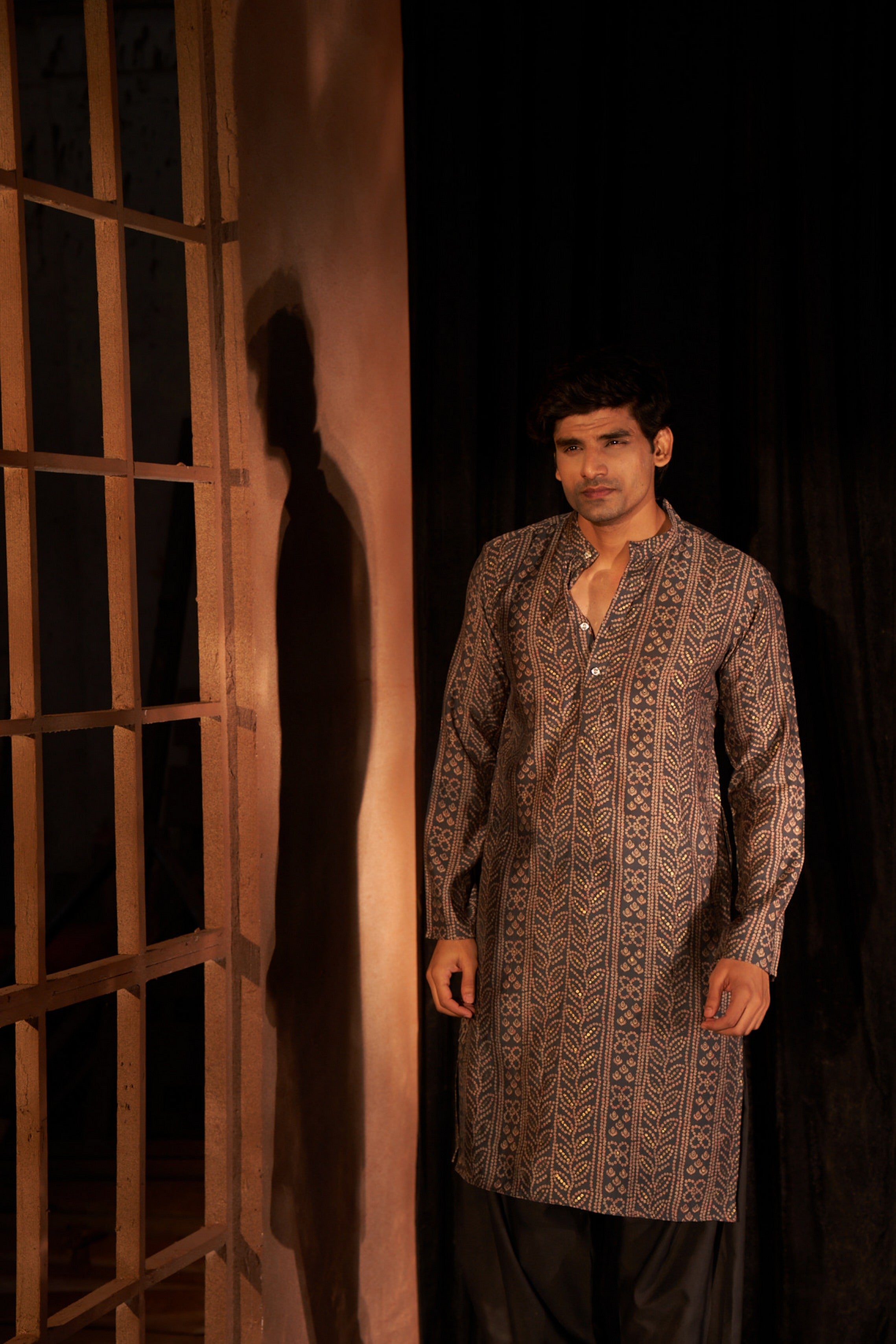Navy Blue Modal Silk Designer Kurta Payjama – Premium Traditional Style