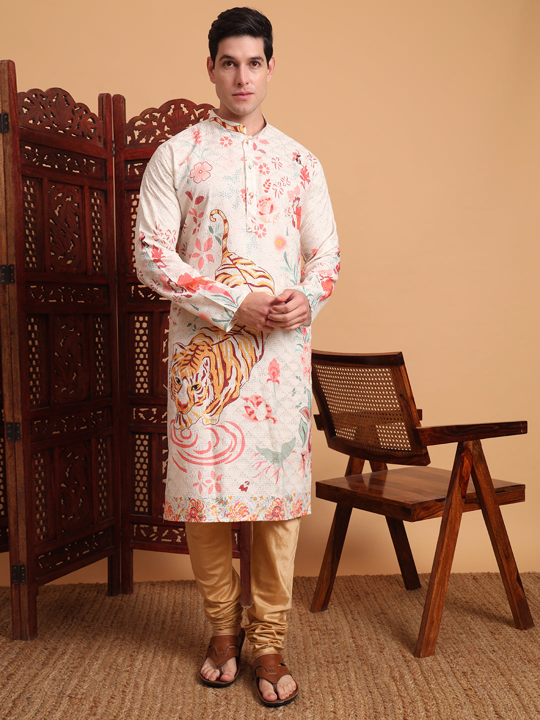 Off White Traditional Kurta for Ceremonial Looks