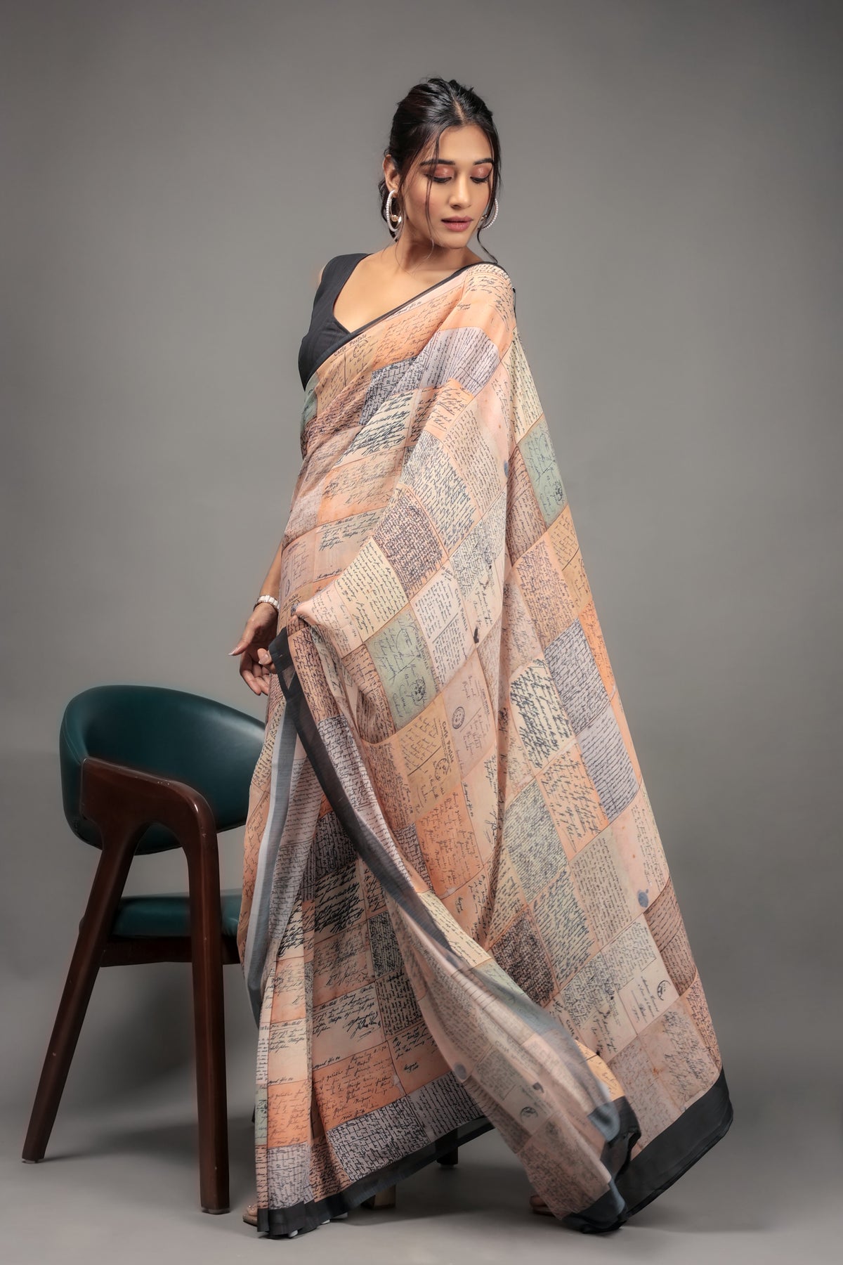 Orange Georgette Designer Printed Graceful Ethnic Saree