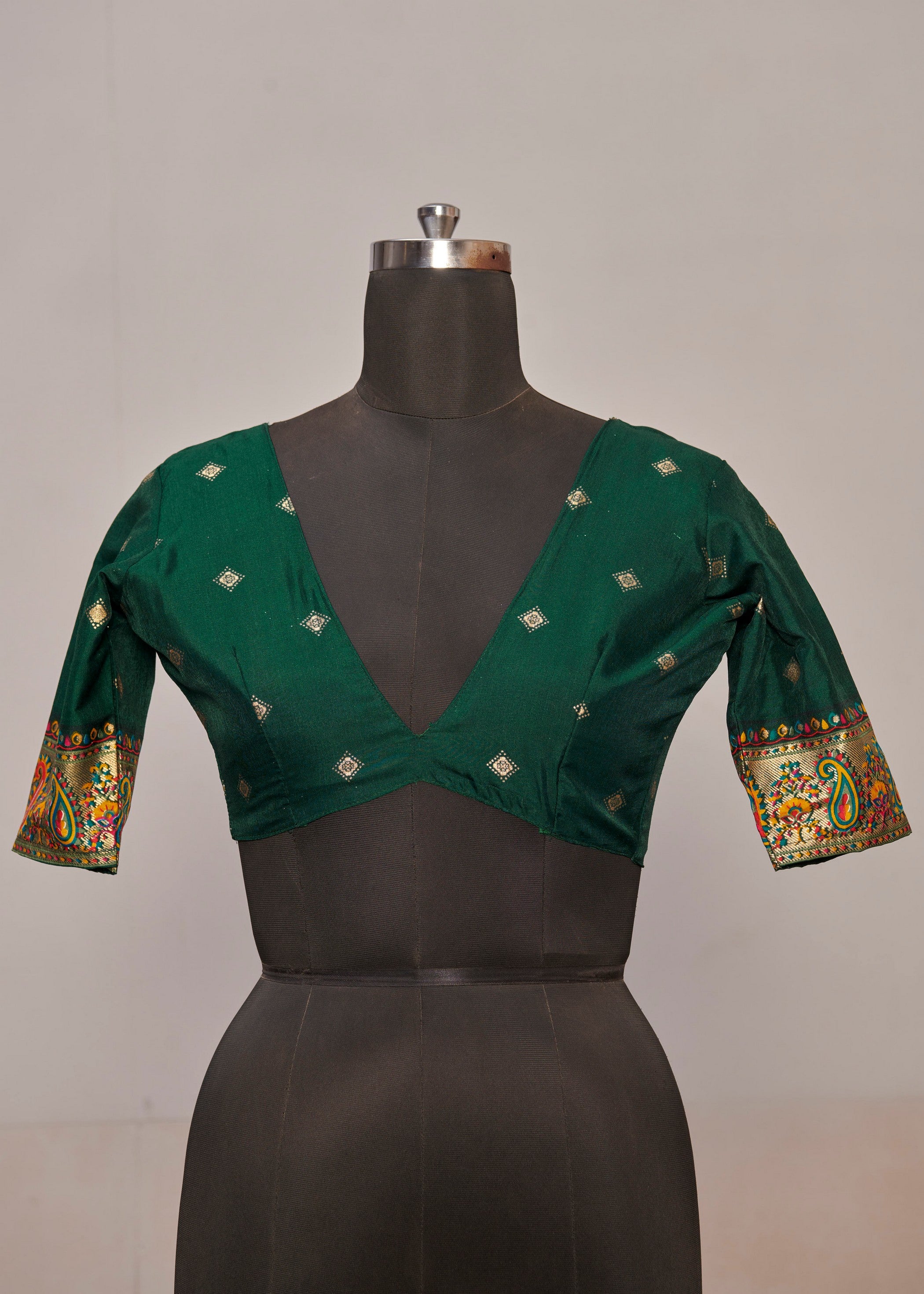 Pine Green Velvet Tussar Silk Woven Designer With Floral Printed Ethnic Wedding Wear Saree