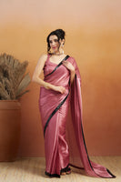 Pink Beautiful Velvet Ceremonial Wear Bollywood Saree