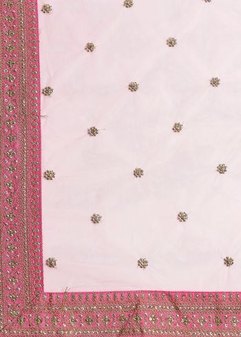 Pink Embroidery Thai Silk Bridal Lehenga Choli