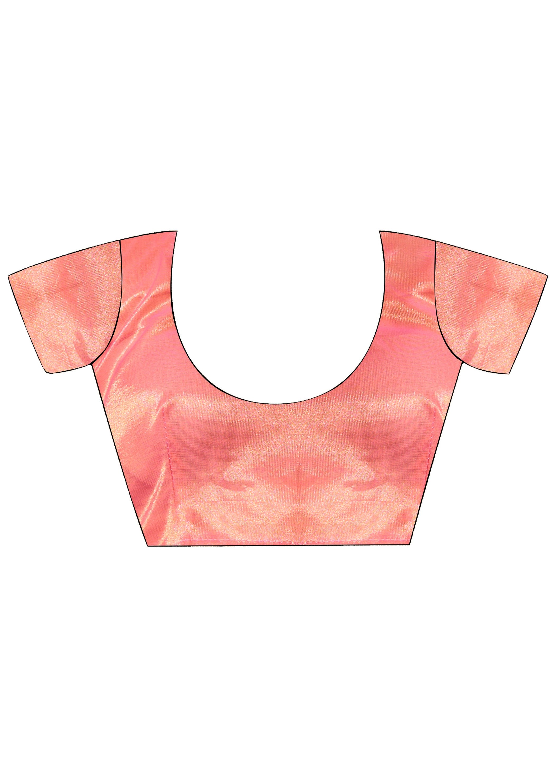 Pink Gold Tissue Net Solid Texture Saree With Graceful Gold Cotted