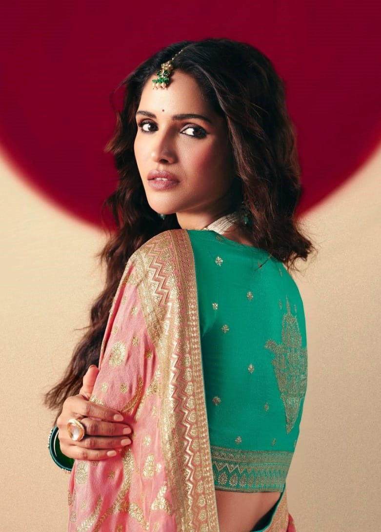 Pink Saree With  Jacquard Woven Work
