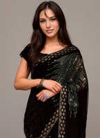 Pista Beautiful Bollywood Style Ceremonial Georgette Saree