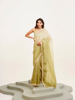 Pista Embellished Sequinned Chiffon Saree For Beautiful Partywear Saree