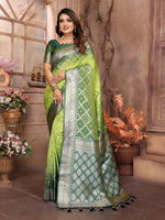 Pista Kochi Silk Designer Ethnic Looks Party Saree