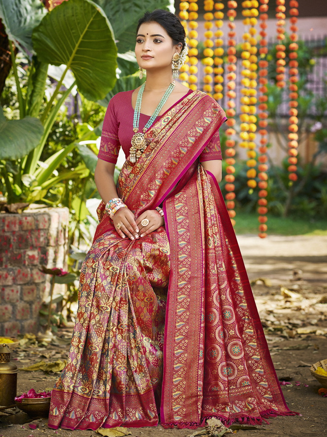 Purple Dharmavaram Saree With Understated Luxury and Comfort