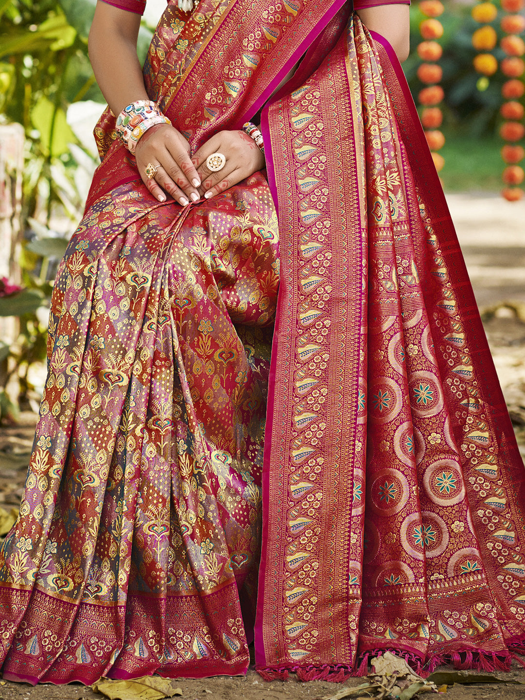 Purple Dharmavaram Saree With Understated Luxury and Comfort