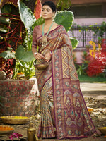 Purple Dharmavaram Silk Saree With Elegant Flow and Traditional Feel