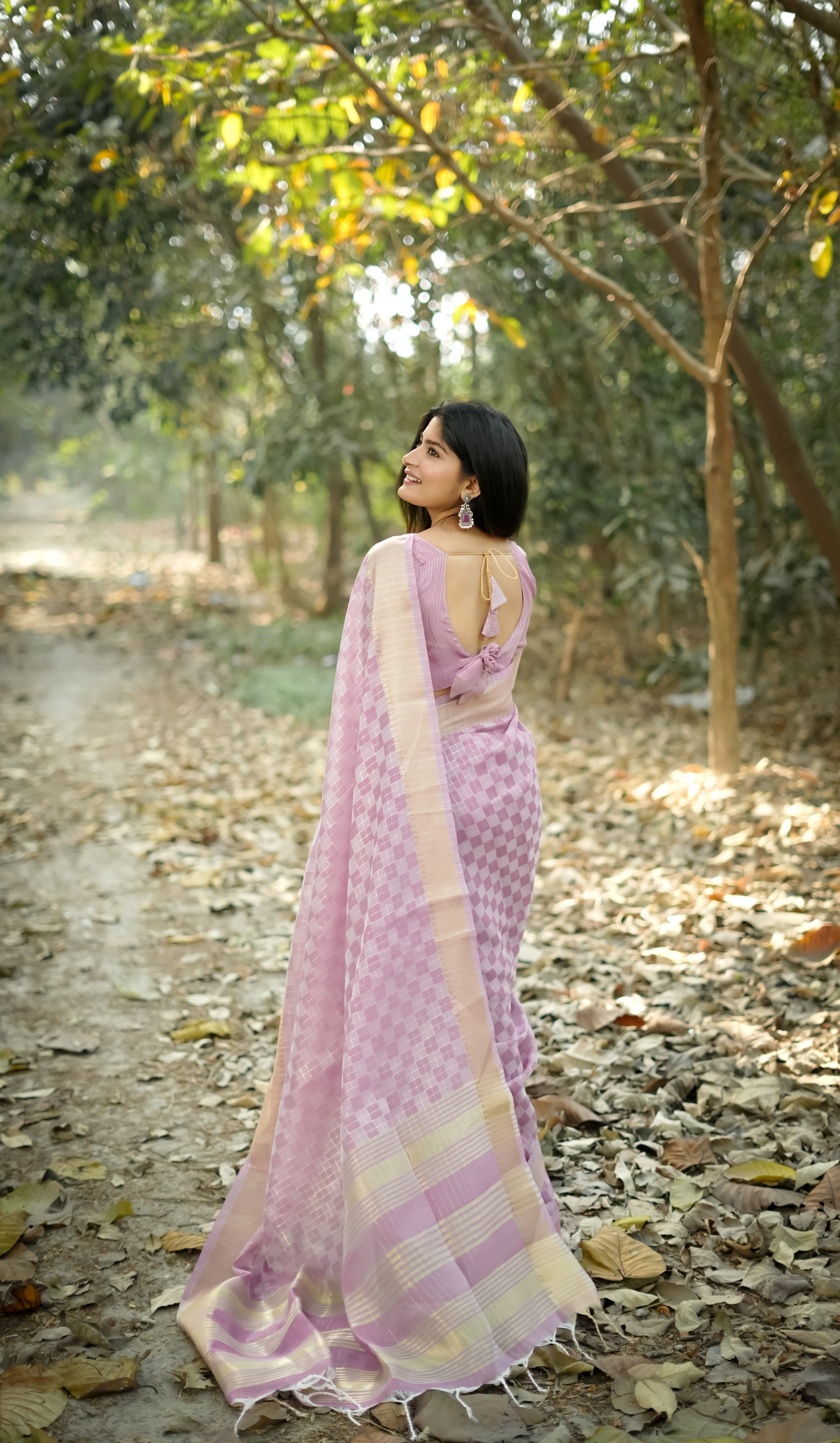Purple Kalyani Silk Zari Woven Saree