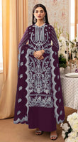 Purple Pakistani Salwar Suit With Heavy Embroidery Work