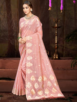 Radiant Pink Munga kota Festival Saree for Women