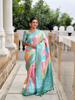 Rama Soft Silk Woven Jacquard Designer Festive Wear Traditional Saree