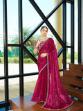Rani Colour Zimichhu Silk Embroidery Work Saree