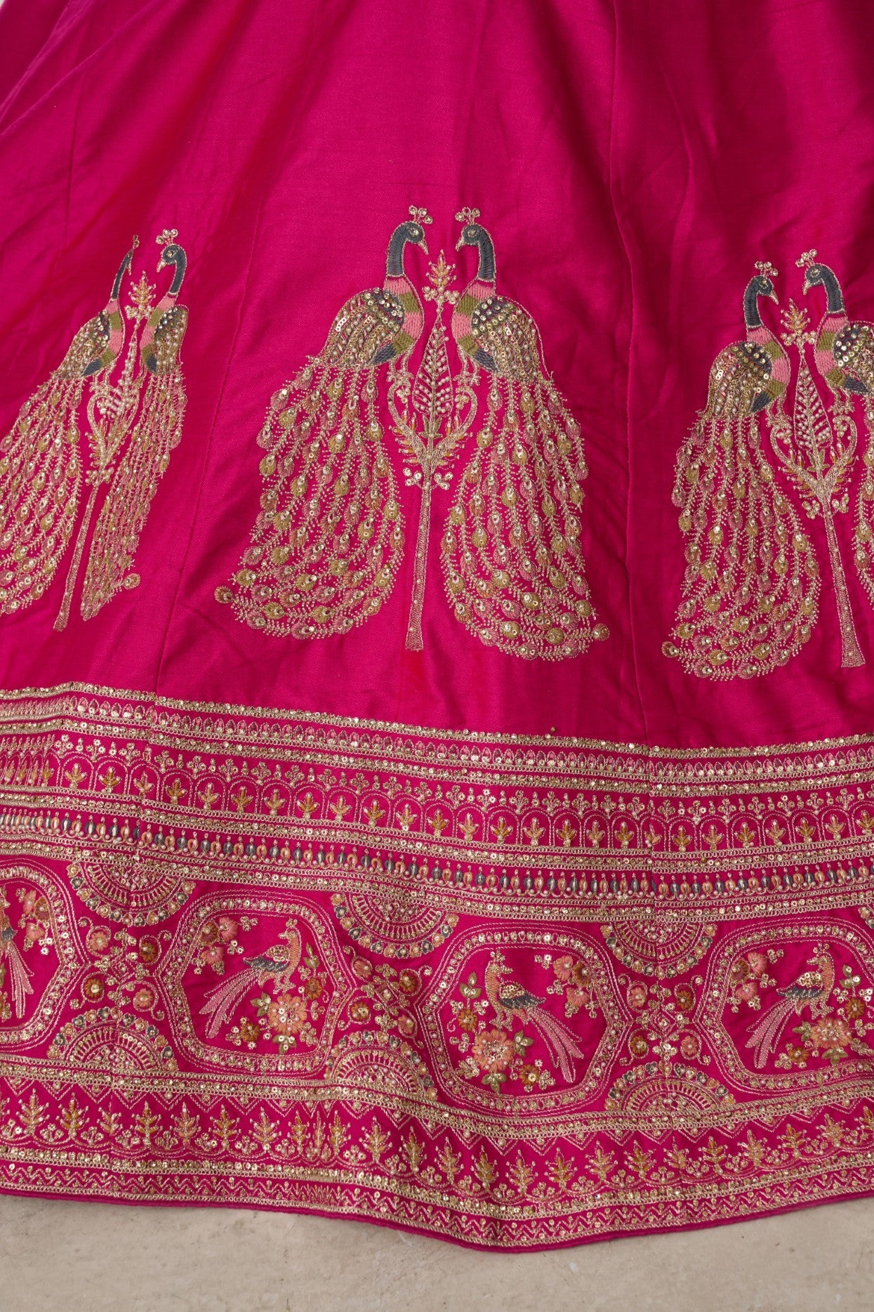 Rani Silk Embroidered Bridal Lehenga Choli Set with Dupatta