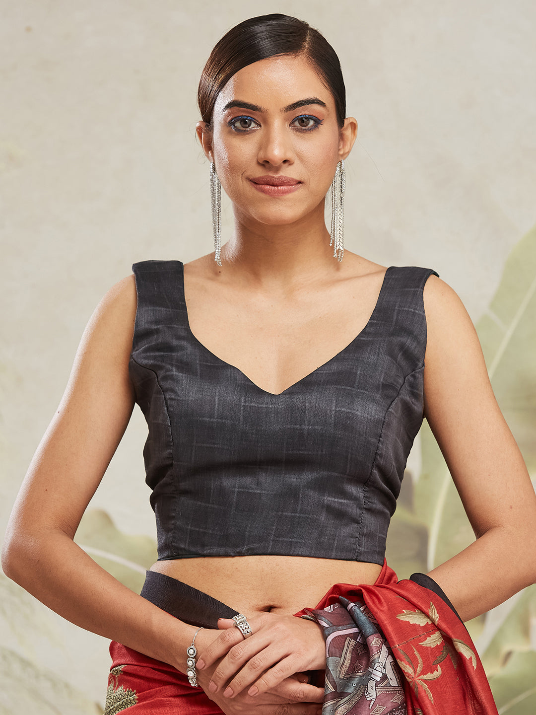 Red Cotton Silk Designer Digital Printed Ethnic Ceremonial Saree