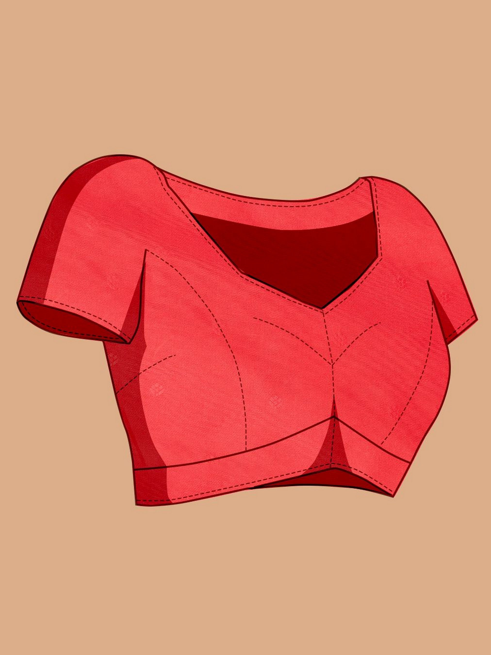 Red Ethnic Banarasi Silk Saree With Woven Jari Designer Work