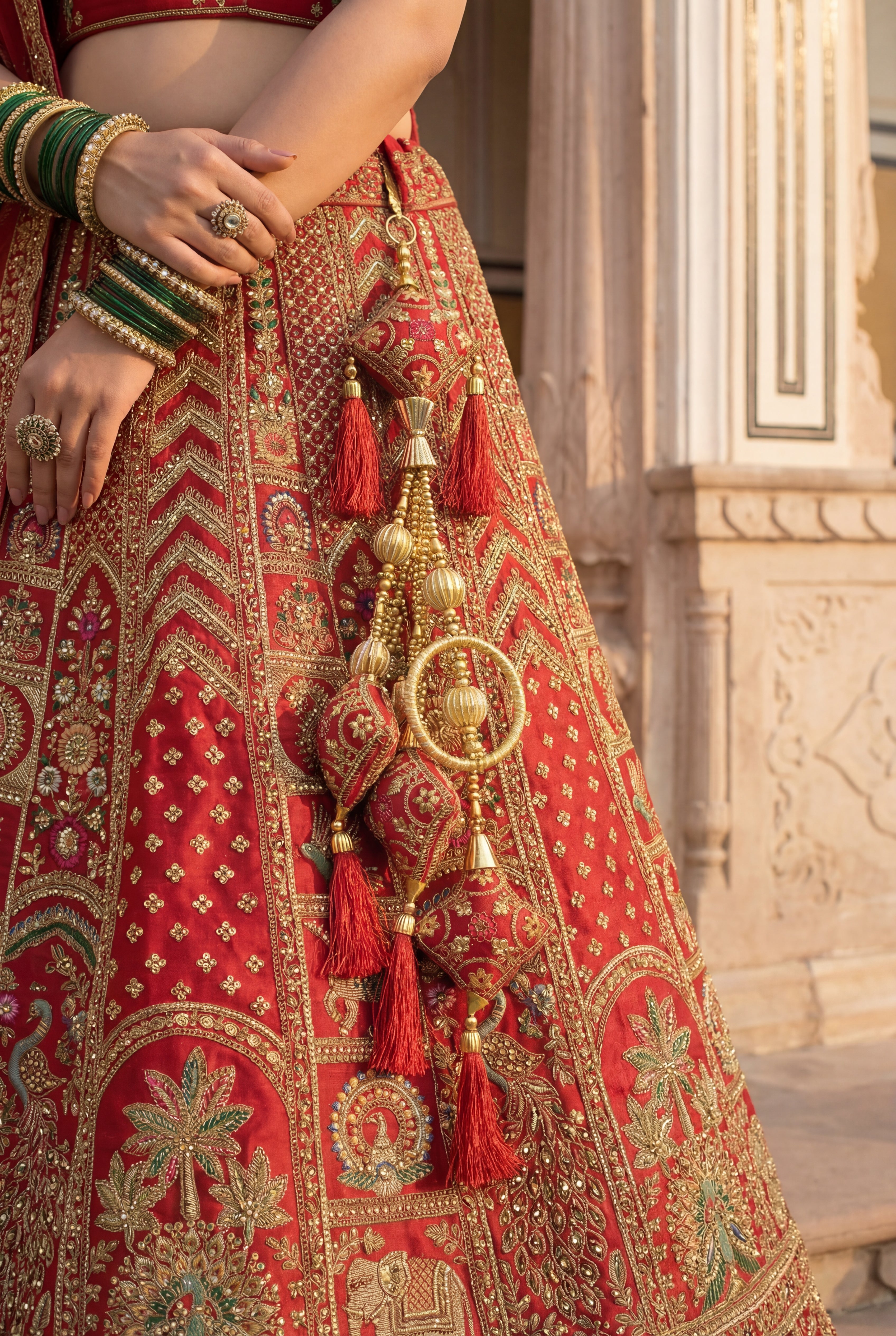 Red Silk Lehenga Choli With Heavy Embroidery With Sequins Work
