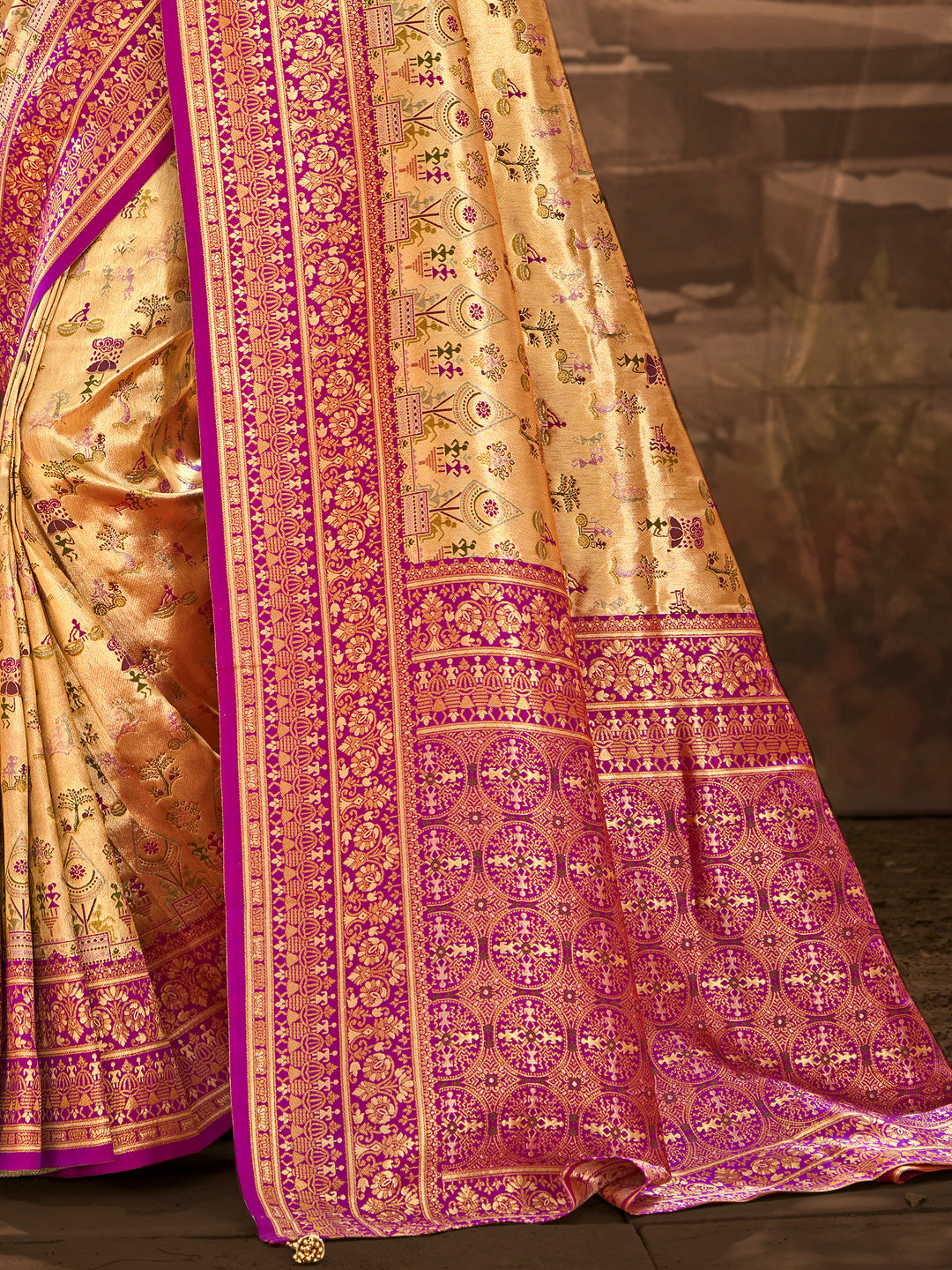 Royal Multi Color Dharmavaram Silk Festival Saree for Women
