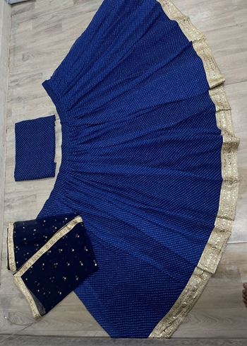 Sweet Blue Georgette Digital Print Lehenga Choli