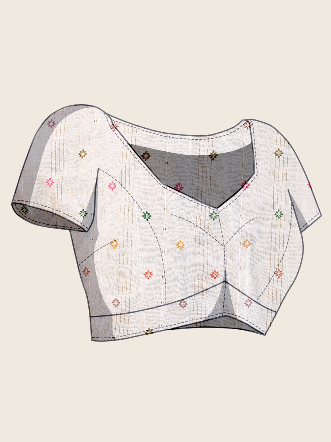 White Beautiful Designer Table With Hand Work Ceremonial Trendy Girlie Saree