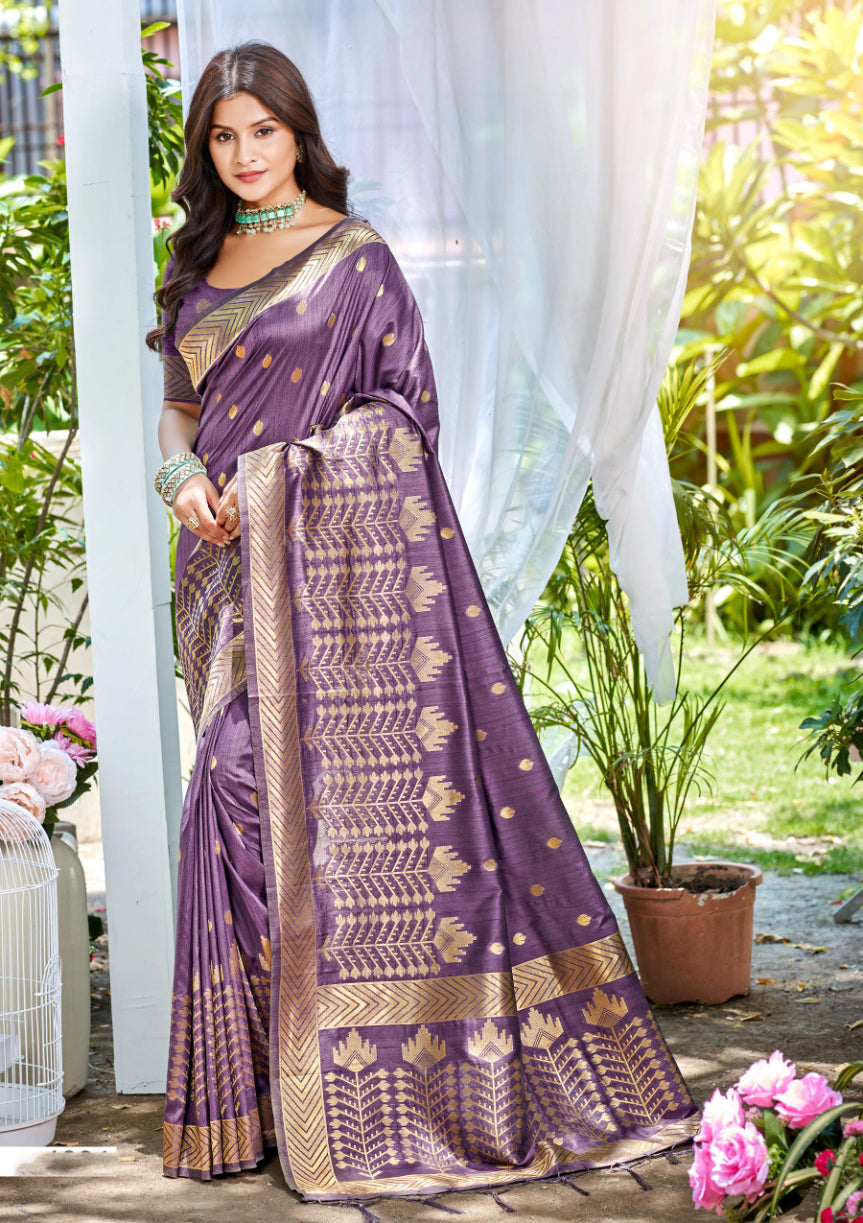 Wine Assam Silk Saree With Effortless Style and Everyday Grace