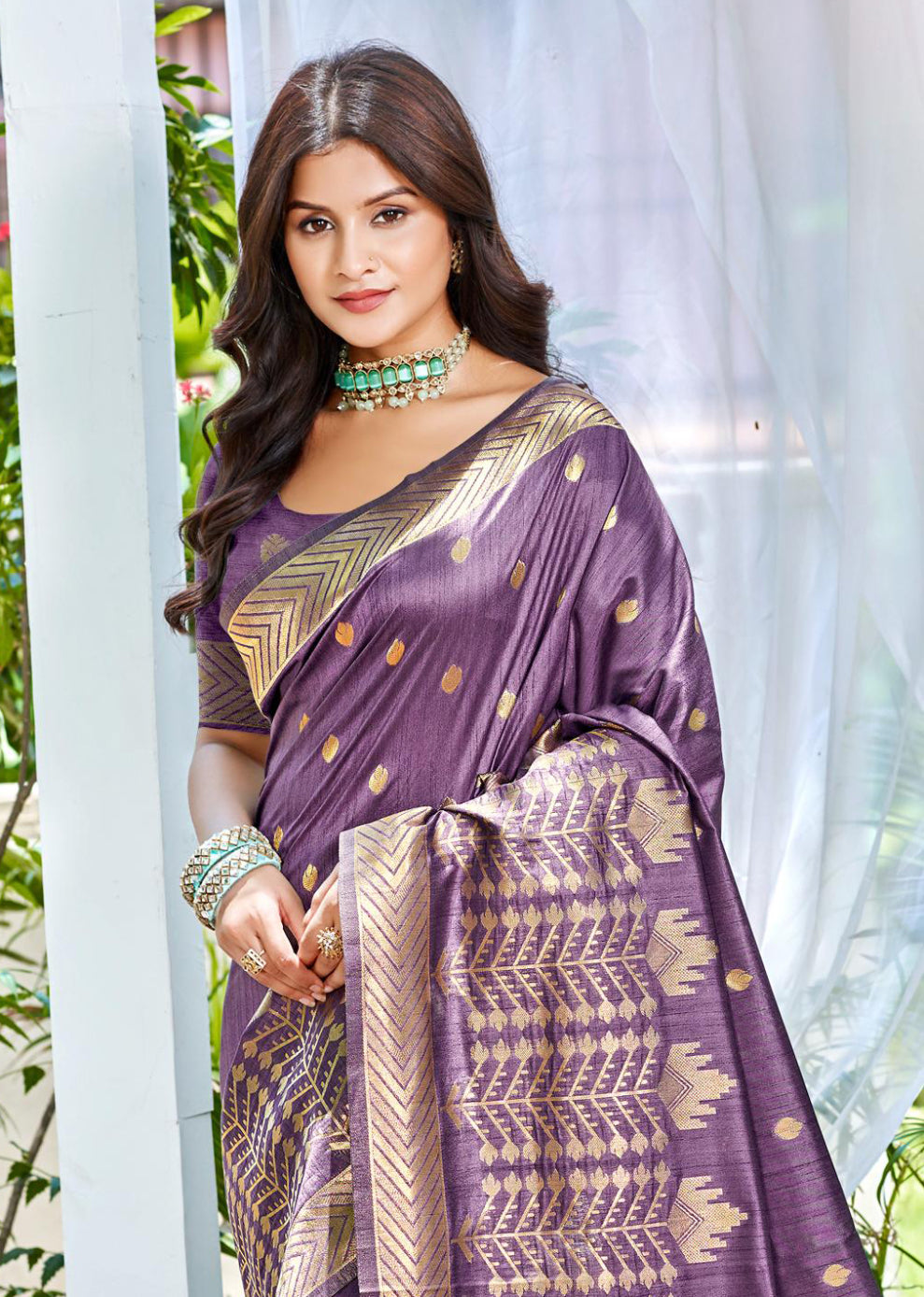 Wine Assam Silk Saree With Effortless Style and Everyday Grace