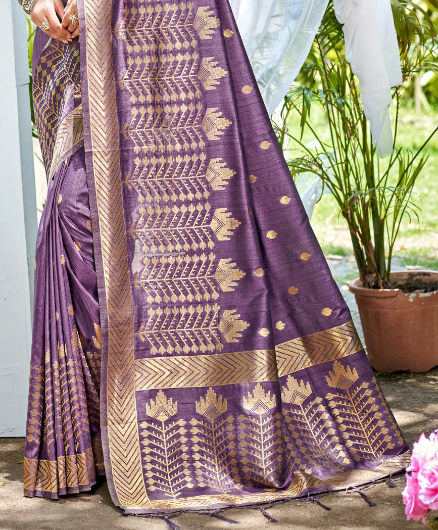 Wine Assam Silk Saree With Effortless Style and Everyday Grace