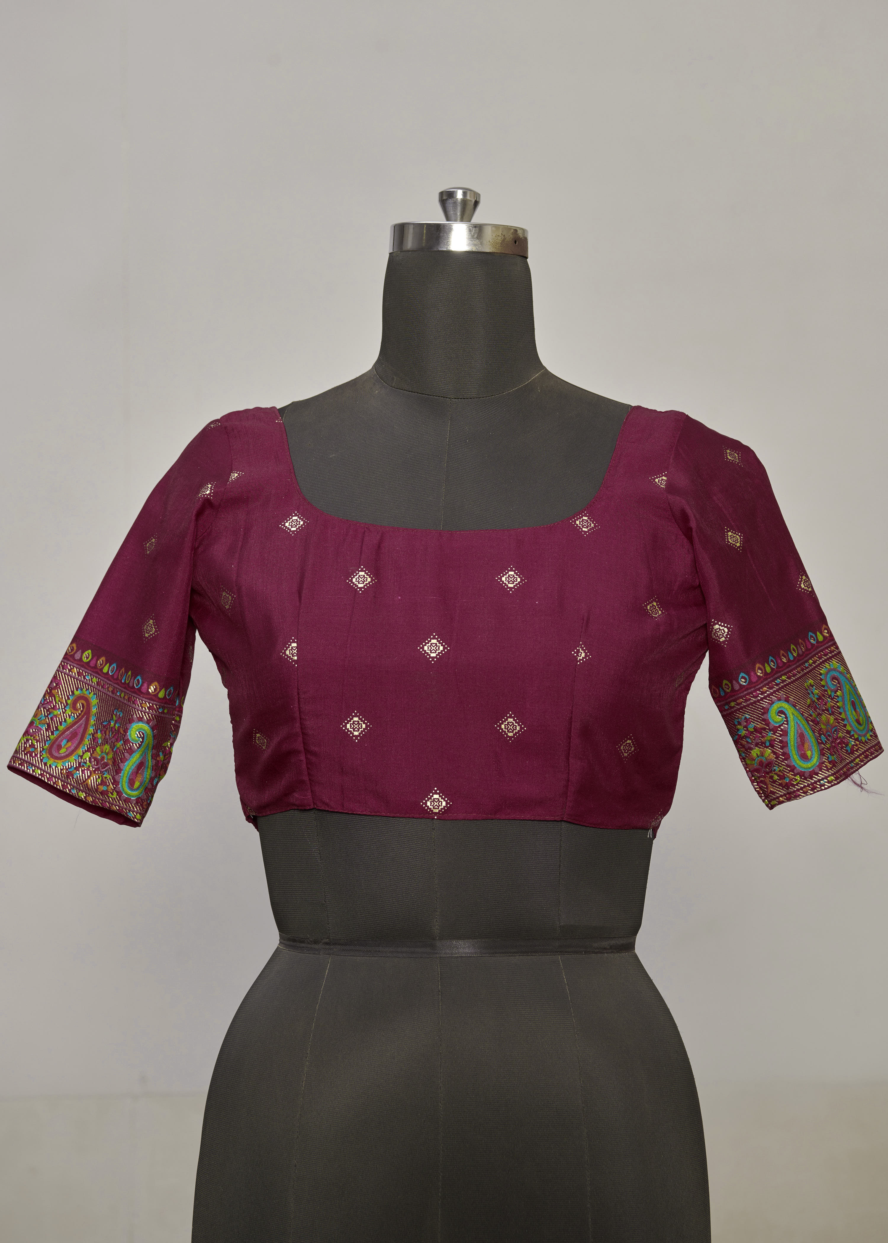 Wine Berry Velvet Tussar Silk Woven Designer With Floral Printed Ethnic Wedding Wear Saree