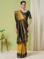 Yellow Banarasi Silk Saree With Beautiful Jacquard Designer Work