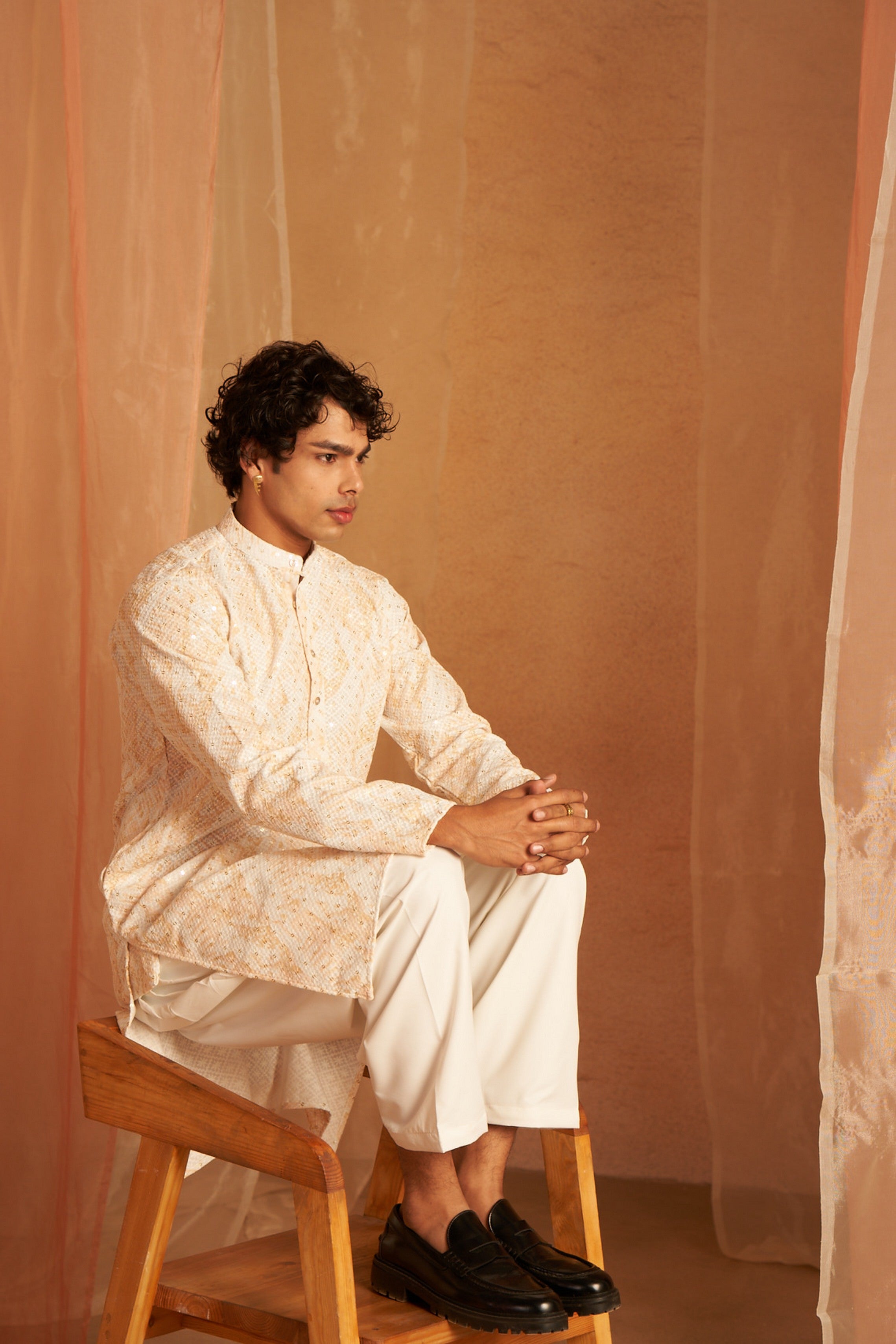 Yellow Chikankari Viscose Kurta Payjama – Bright and Graceful