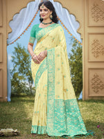 Yellow Color Classic Banarasi Silk Saree