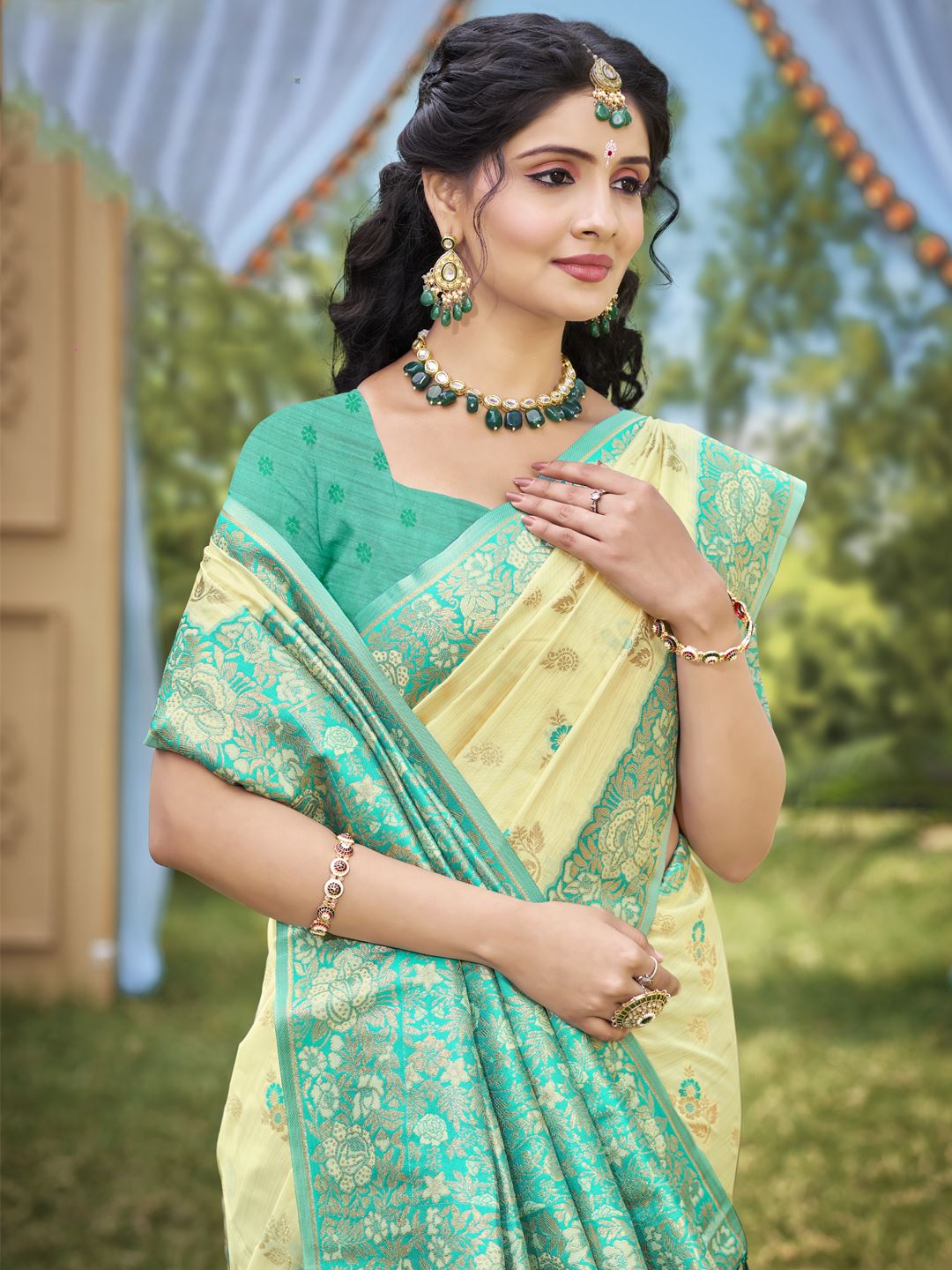 Yellow Color Classic Banarasi Silk Saree