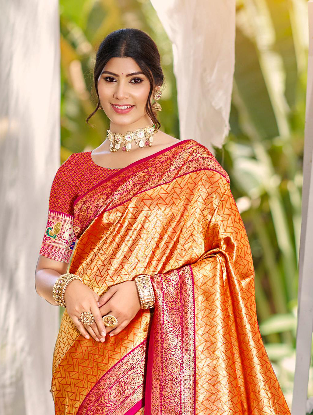 Yellow Color Kanjivaram Silk Saree With Timeless Grace and Elegant Charm