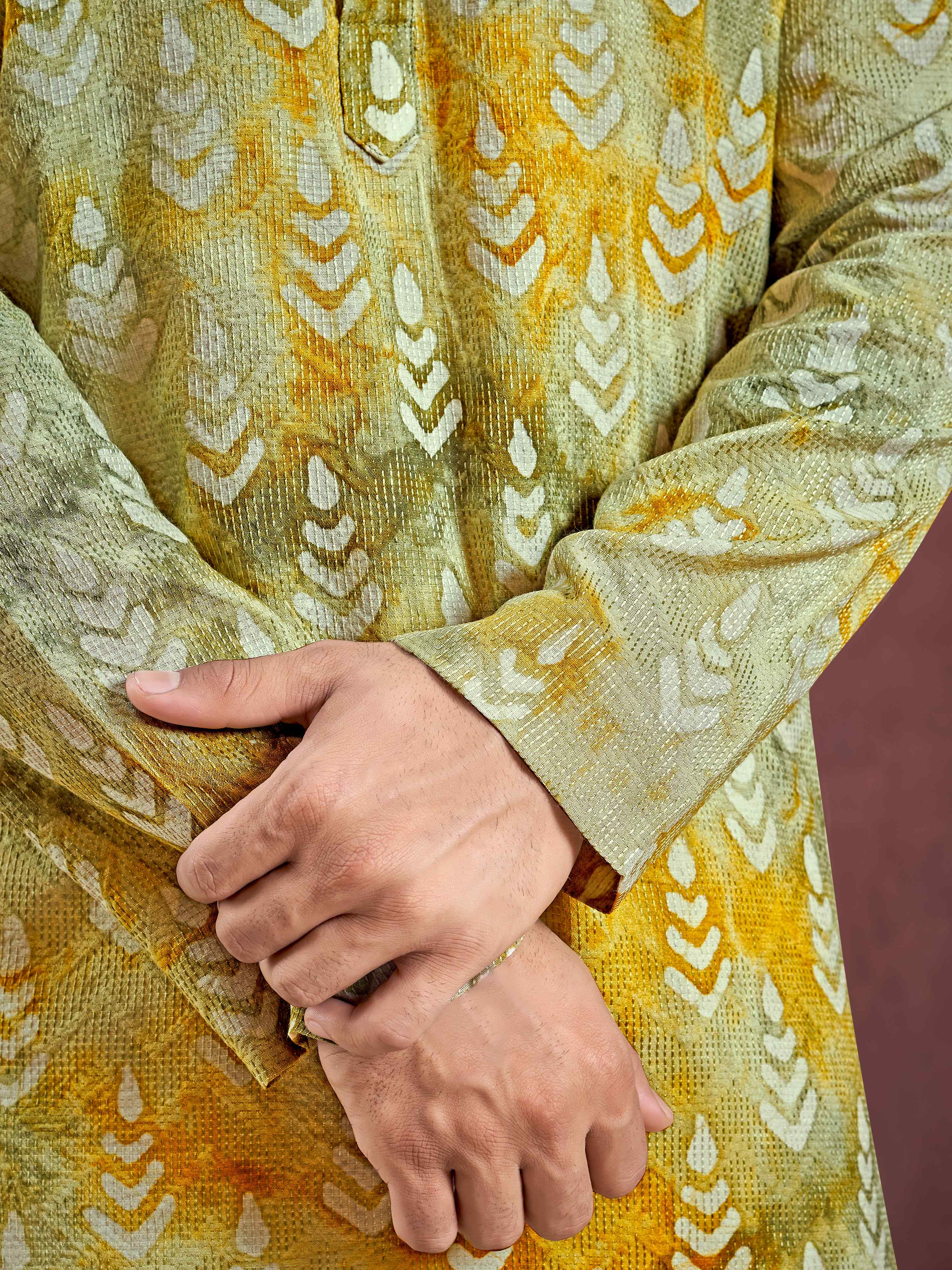 Yellow Color Stylish Kurta Payjama for Men – Bright and Trendy Choice