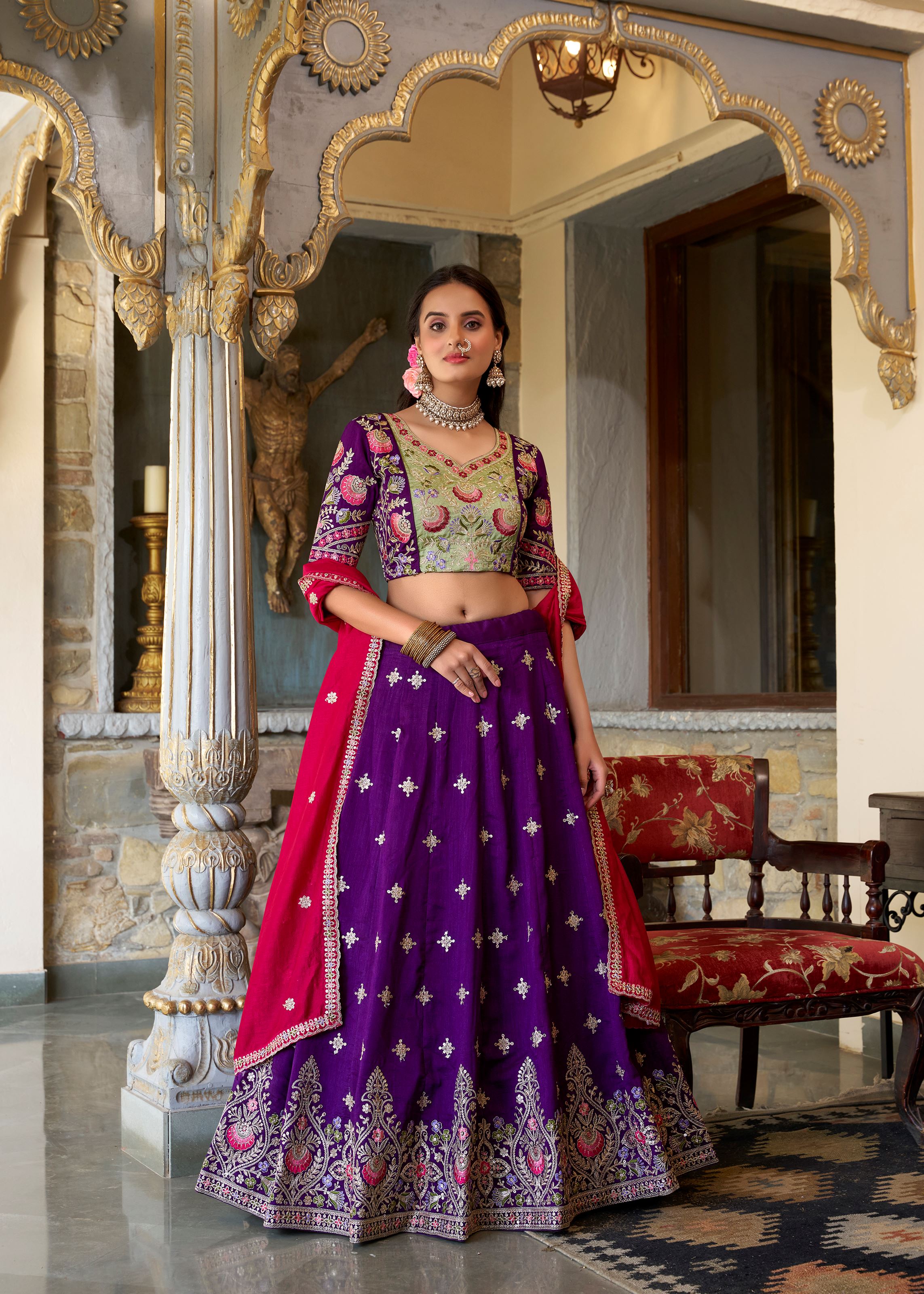 Your Dream Lehenga, Drenched in Purple Elegance